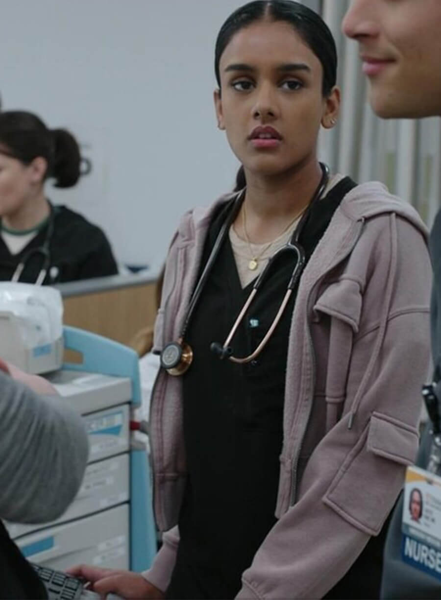 Dr. Victoria Javadi The Pitt S02 Pink Hooded Jacket 