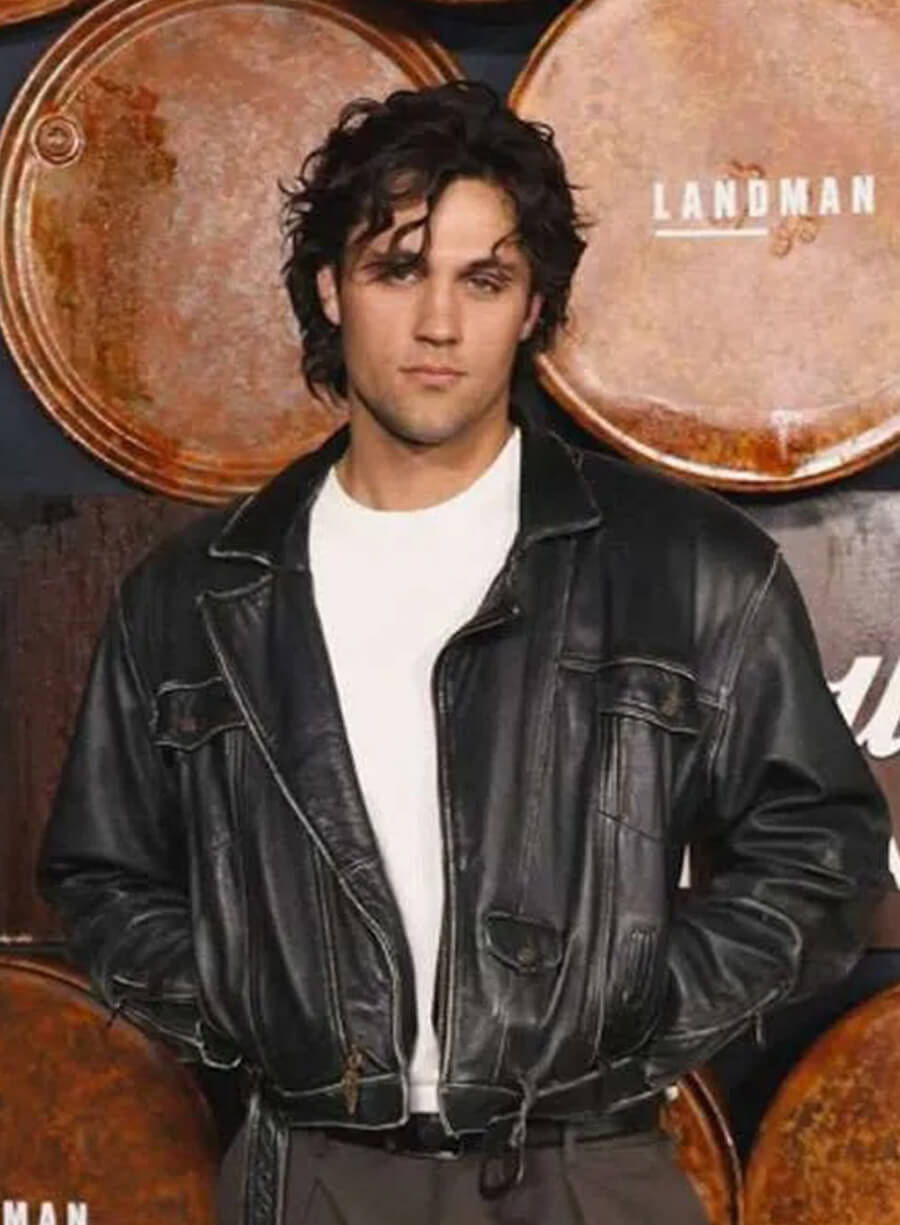 Drake Rodger Landman Event Black Leather Jacket