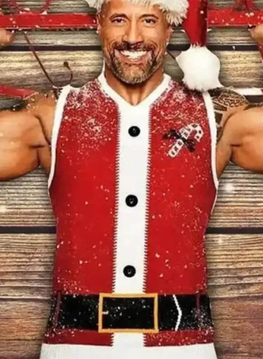 Dwayne Johnson  Red One  Callum Drift Christmas Vest