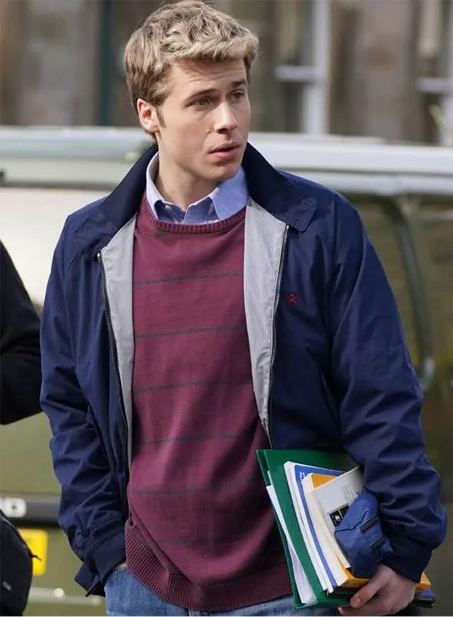 Ed McVey The Crown S06 Prince William Blue Jacket