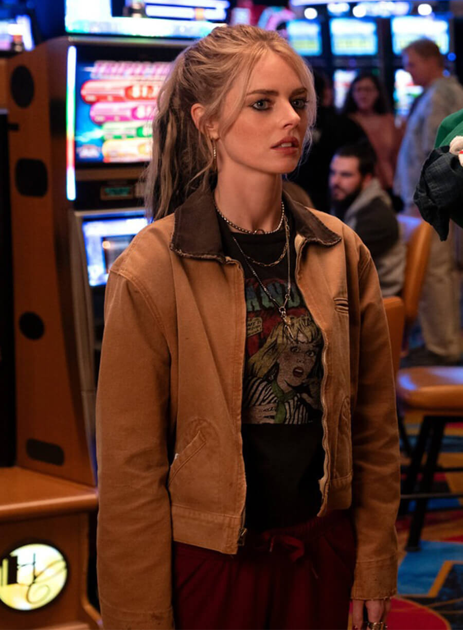 Eenie Meanie 2025 Samara Weaving  Edie Brown Cotton Jacket