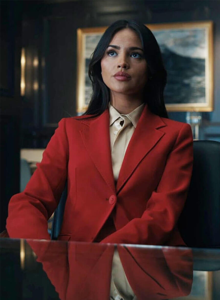 Eiza Gonzalez In The Grey 2026 Rachel Wild Red Blazer
