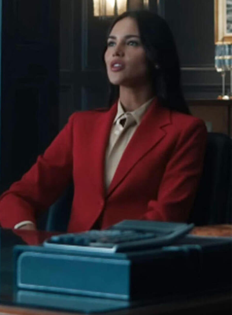 Eiza Gonzalez In The Grey 2026 Rachel Wild Red Blazer