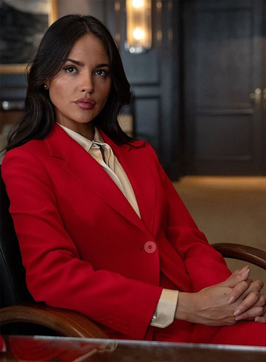 Eiza Gonzalez In The Grey 2026 Rachel Wild Red Blazer