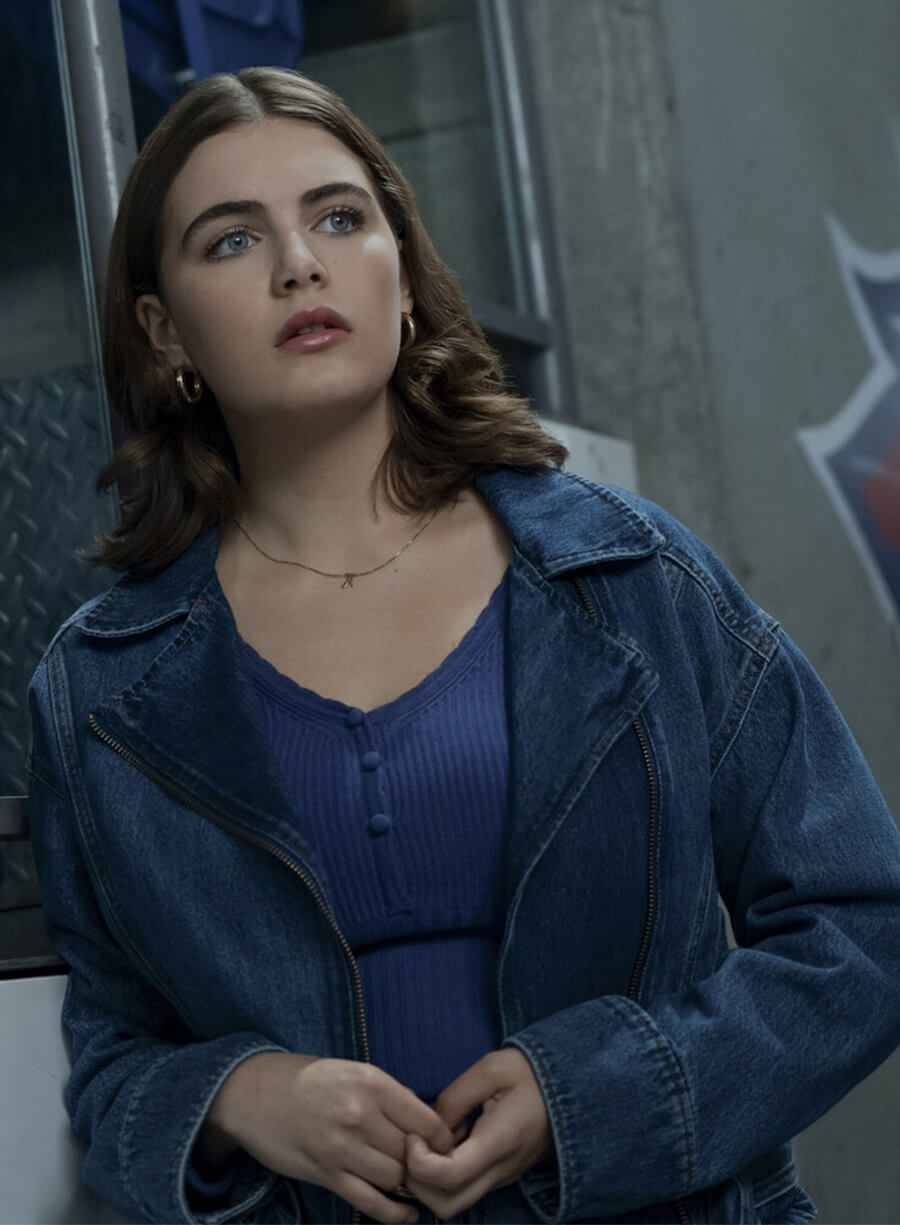 Ella Bright Off Campus 2026 Hannah Wells Blue Denim Jacket