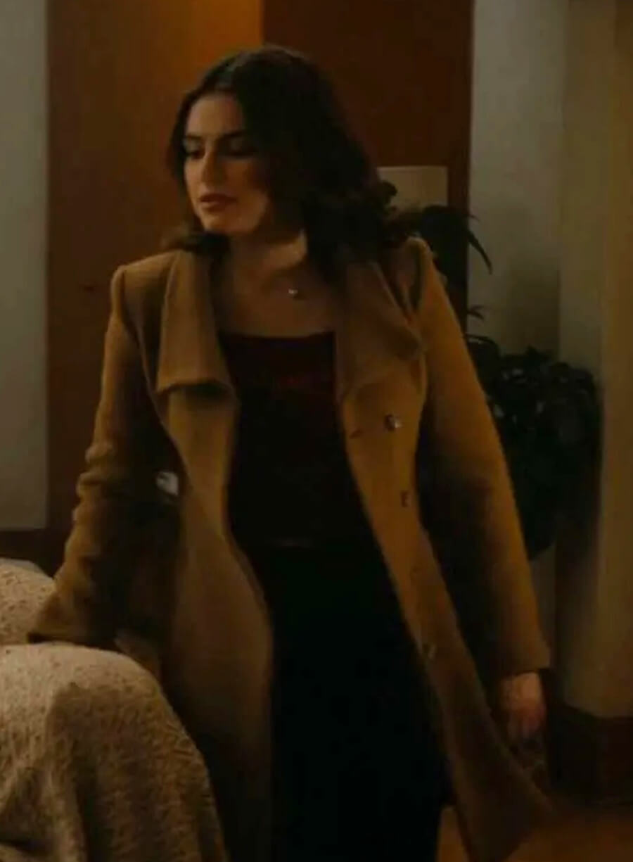 Ella Bright Off Campus S01 Hannah Wells Brown Coat