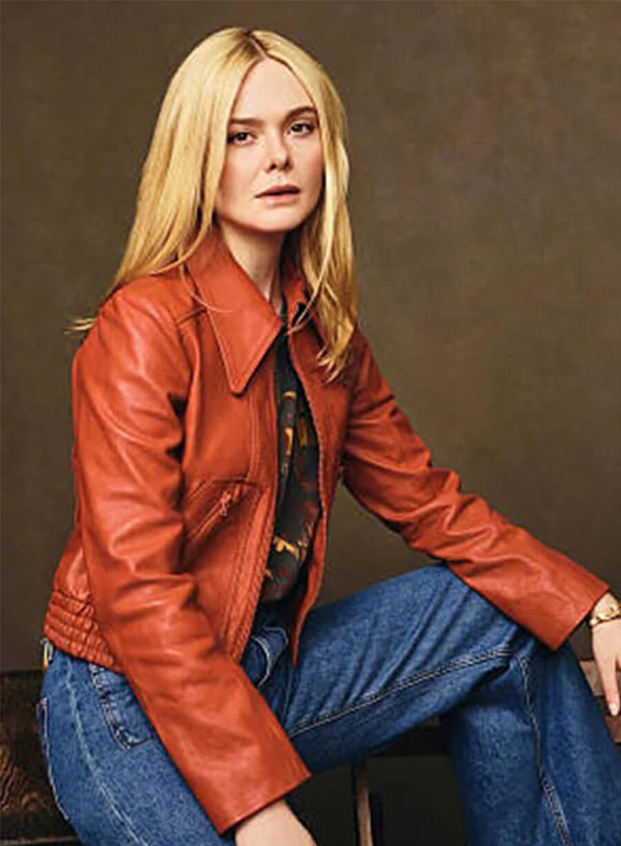 Elle Fanning Margo’s Got Money Troubles Elle Fanning Leather Jacket