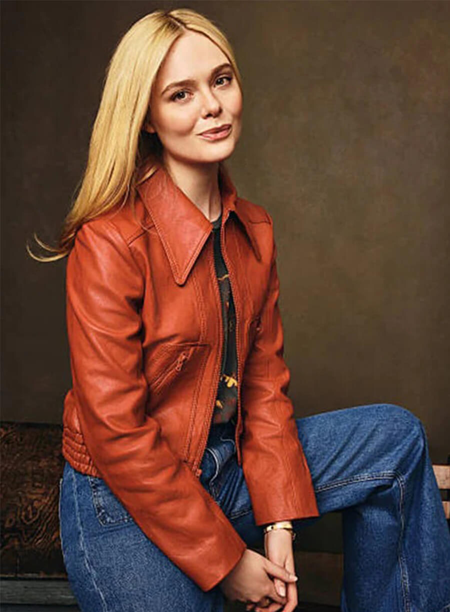 Elle Fanning Margo’s Got Money Troubles Elle Fanning Leather Jacket