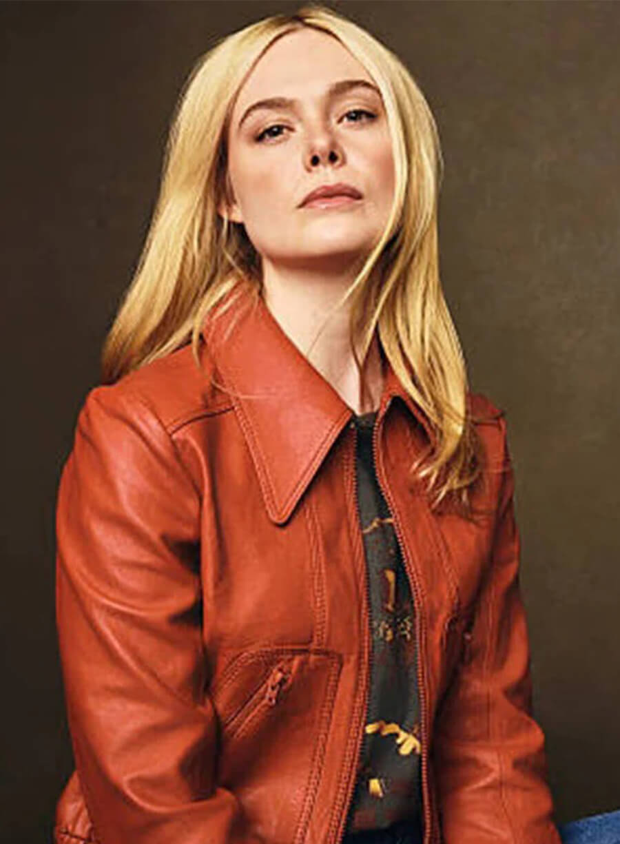 Elle Fanning Margo’s Got Money Troubles Elle Fanning Leather Jacket