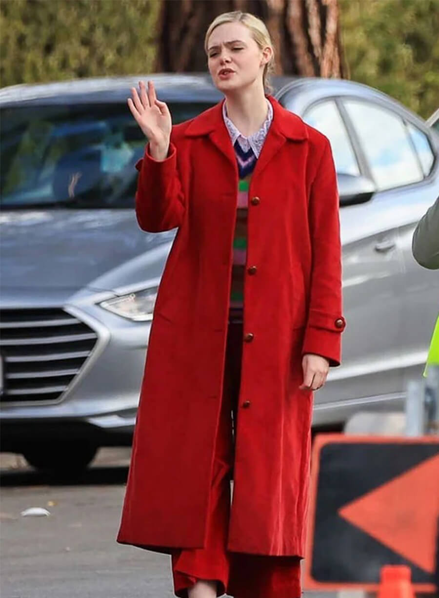 Elle Fanning Margo’s Got Money Troubles Elle Fanning Red Coat