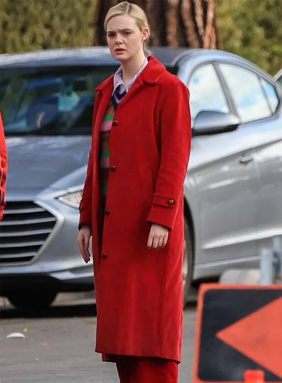 Elle Fanning Margo’s Got Money Troubles Elle Fanning Red Coat