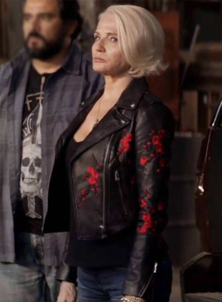  Ellen Barkin Animal Kingdom Janine Cody Black Leather Jacket