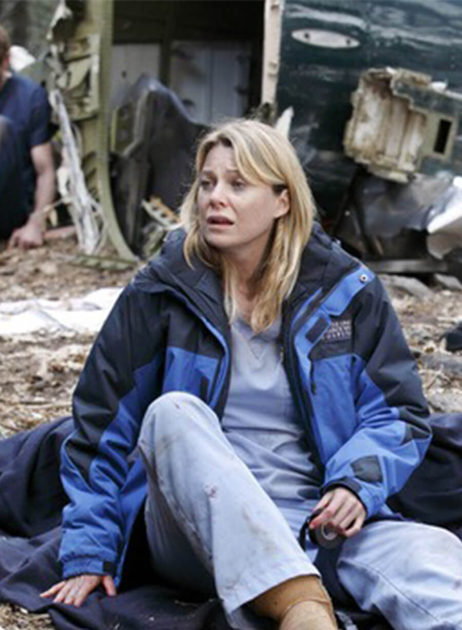 Ellen Pompeo Grey's Anatomy Blue & Black Jacket