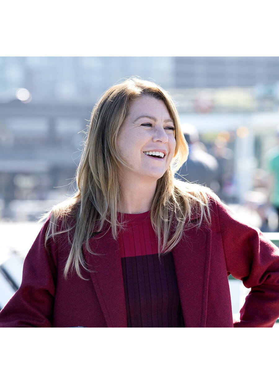 Ellen Pompeo Grey's Anatomy Red Coat 