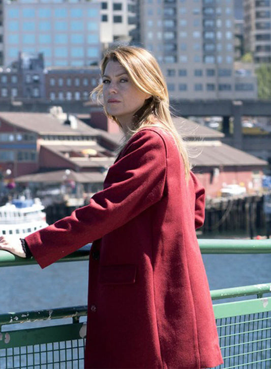 Ellen Pompeo Grey's Anatomy Red Coat 