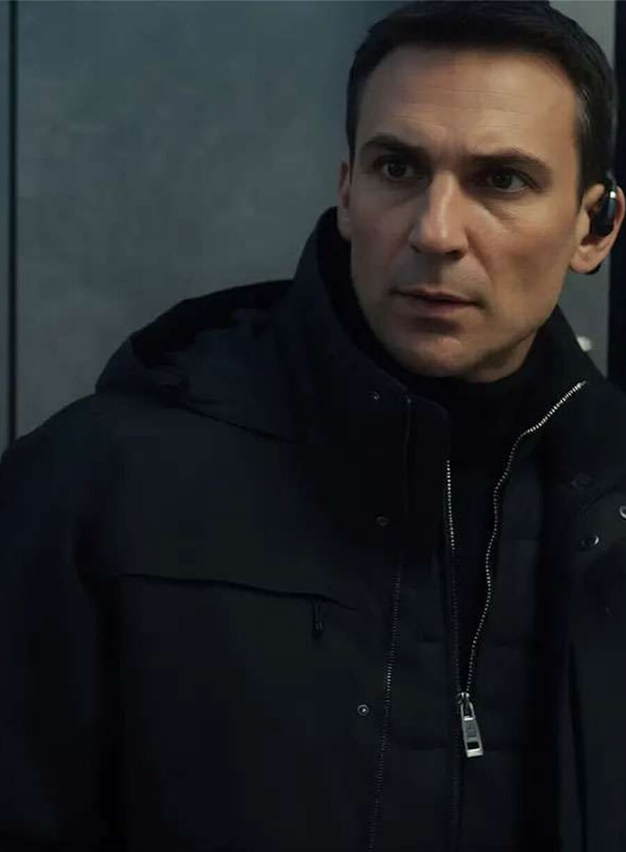 Elliot Villar Disclosure Day 2026 Agent Diaz Black Hooded Jacket