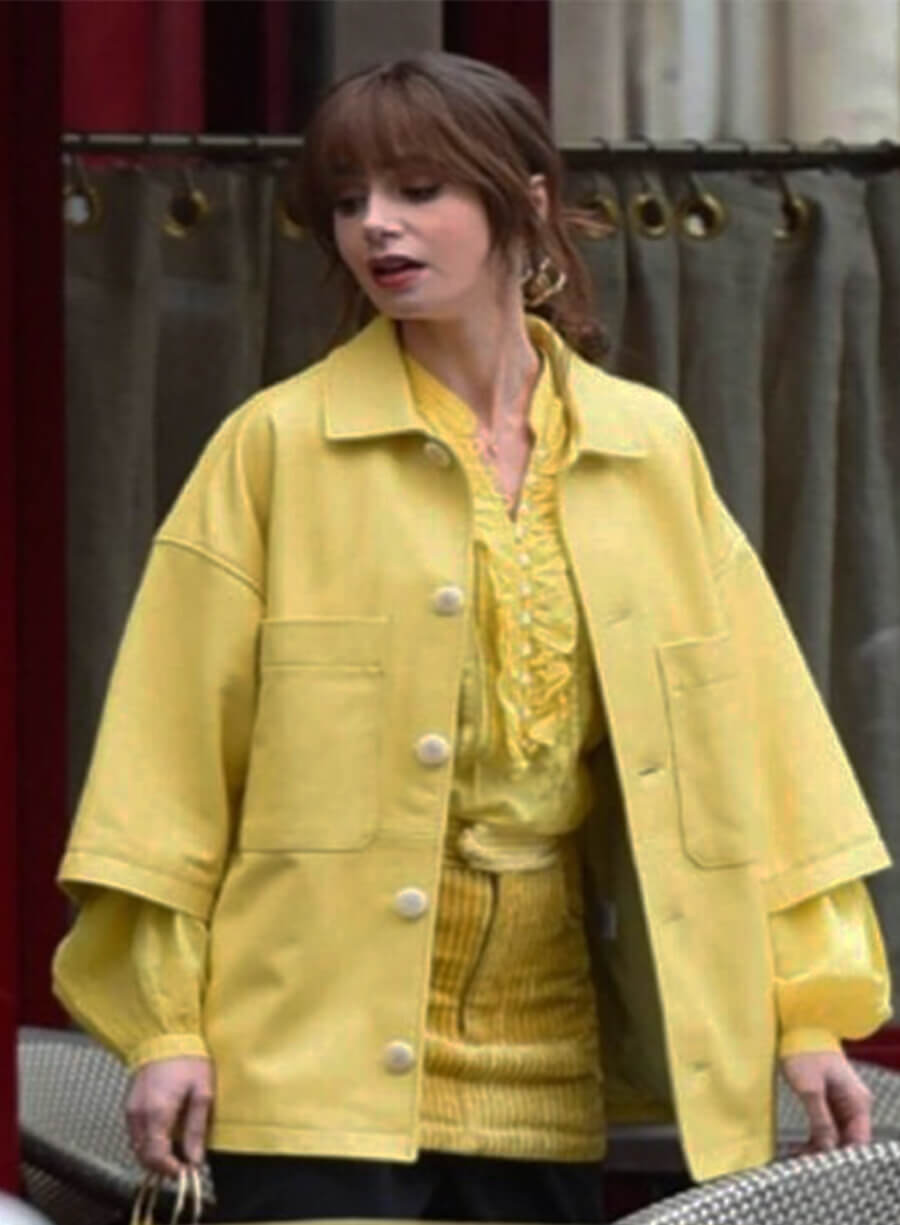 Emily In Paris Lily Collins Emily Yellow Jacket