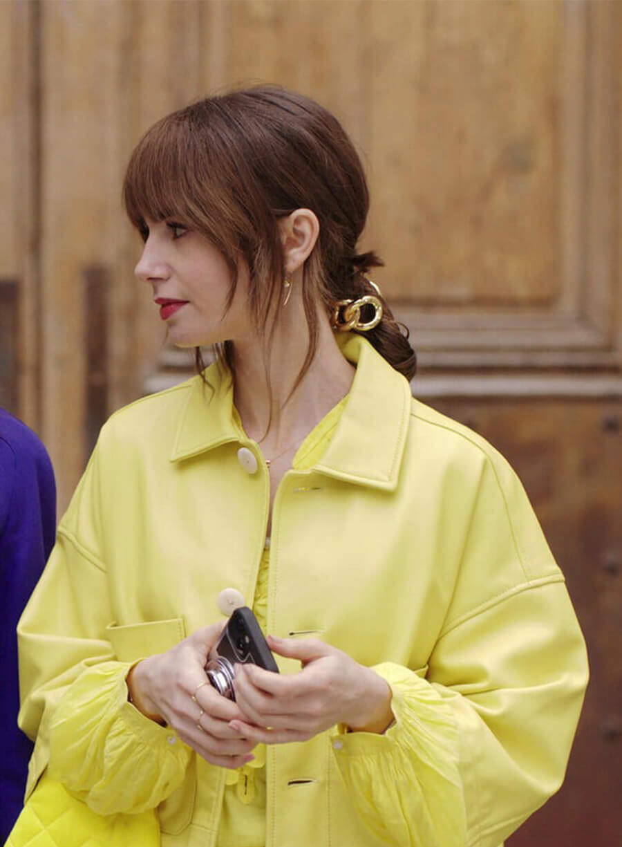 Emily In Paris Lily Collins Emily Yellow Jacket