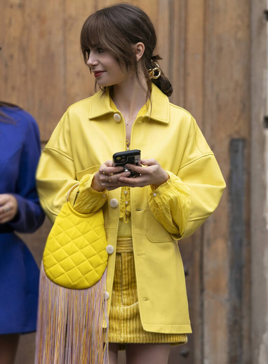 Emily In Paris Lily Collins Emily Yellow Jacket