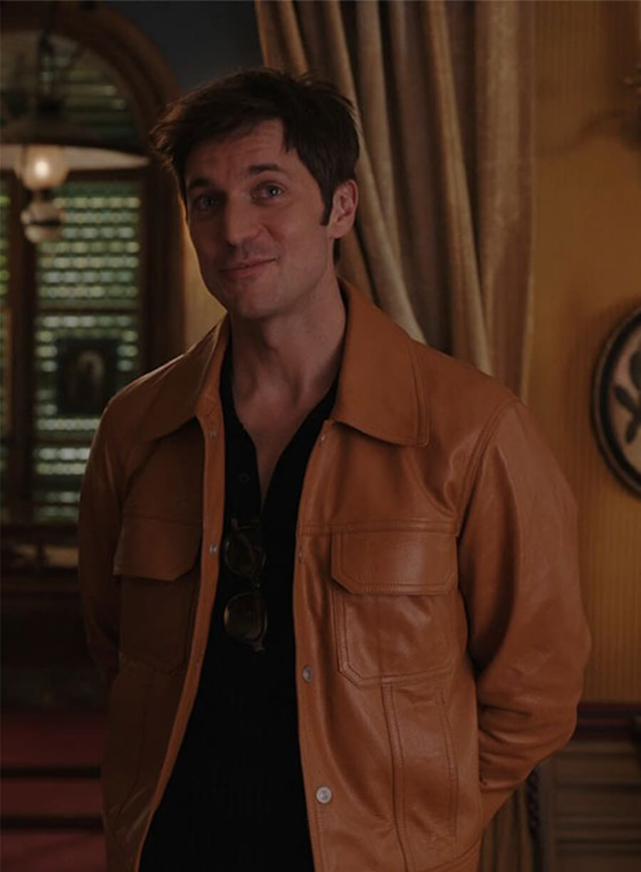 Emily In Paris Lucas Bravo Gabriel Leather Jacket
