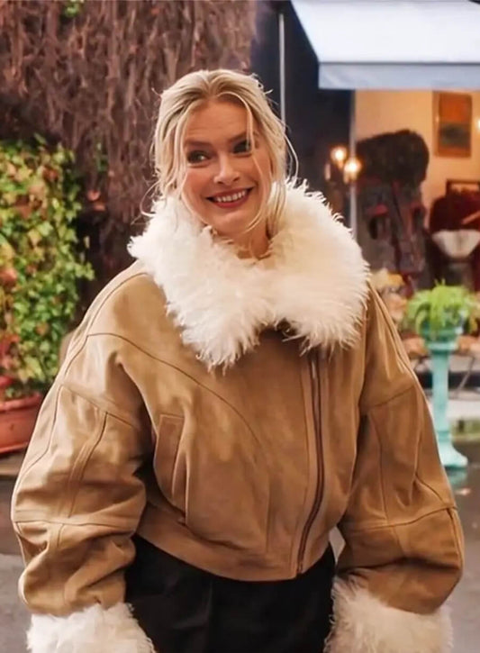 Emily In Paris S04 Camille Fur Shearling Brown Jacket