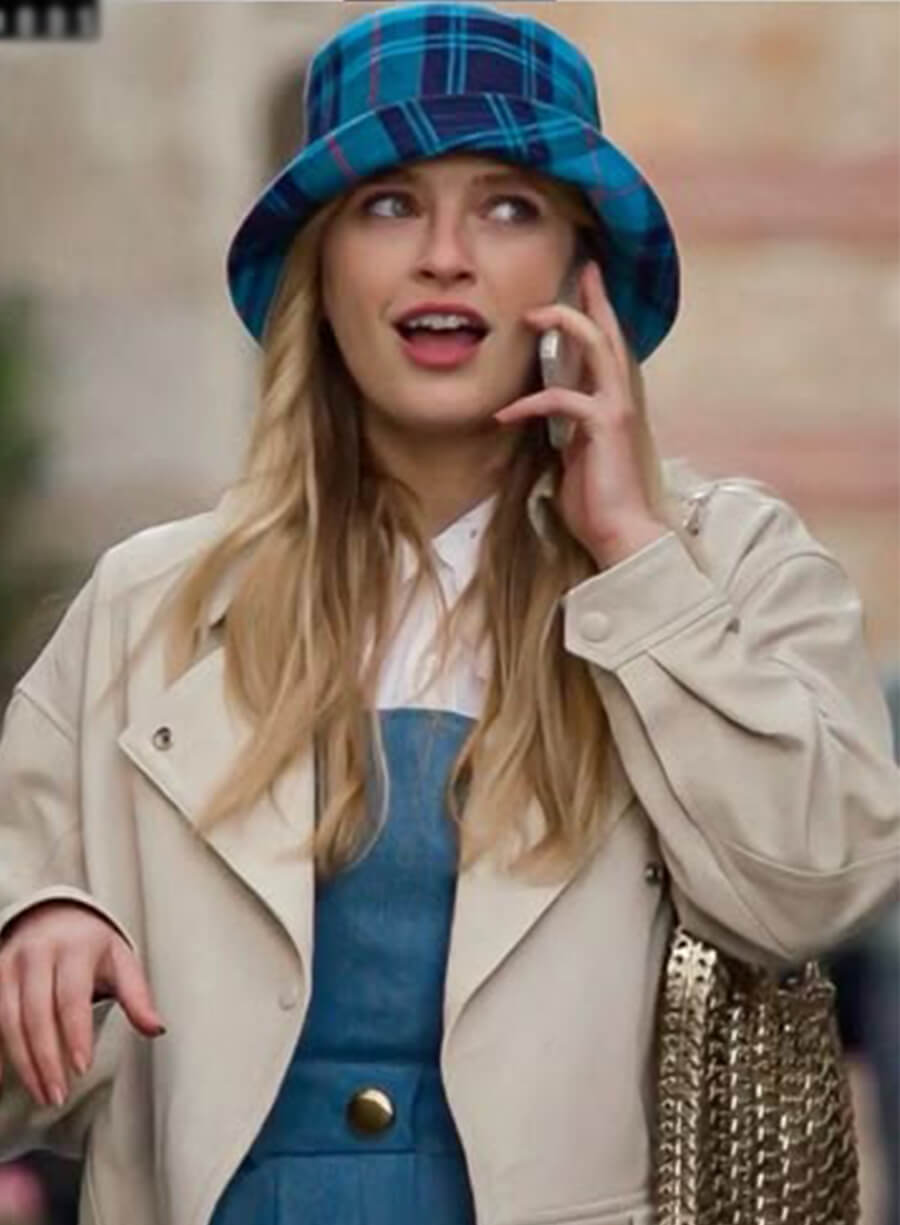 Emily in Paris Season 2 Camille Beige Jacket