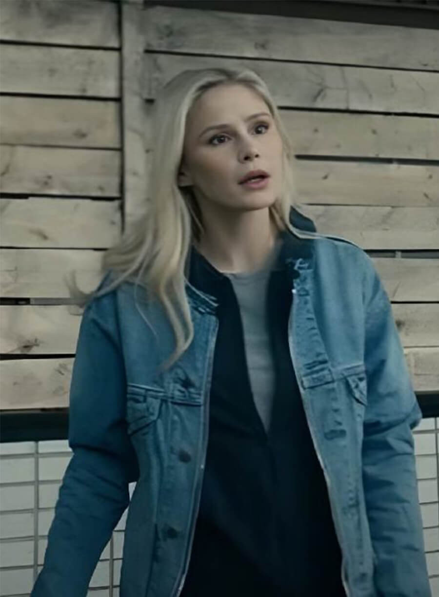 Erin Moriarty The Boys S05 Annie January Blue Denim Jacket