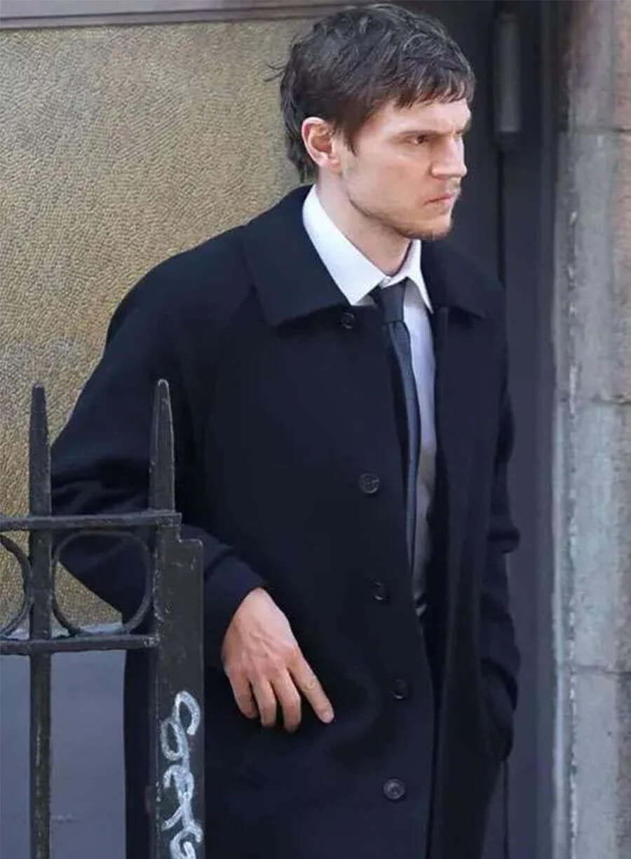 Evan Peters The Beauty 2026 Cooper Madsen Black Coat