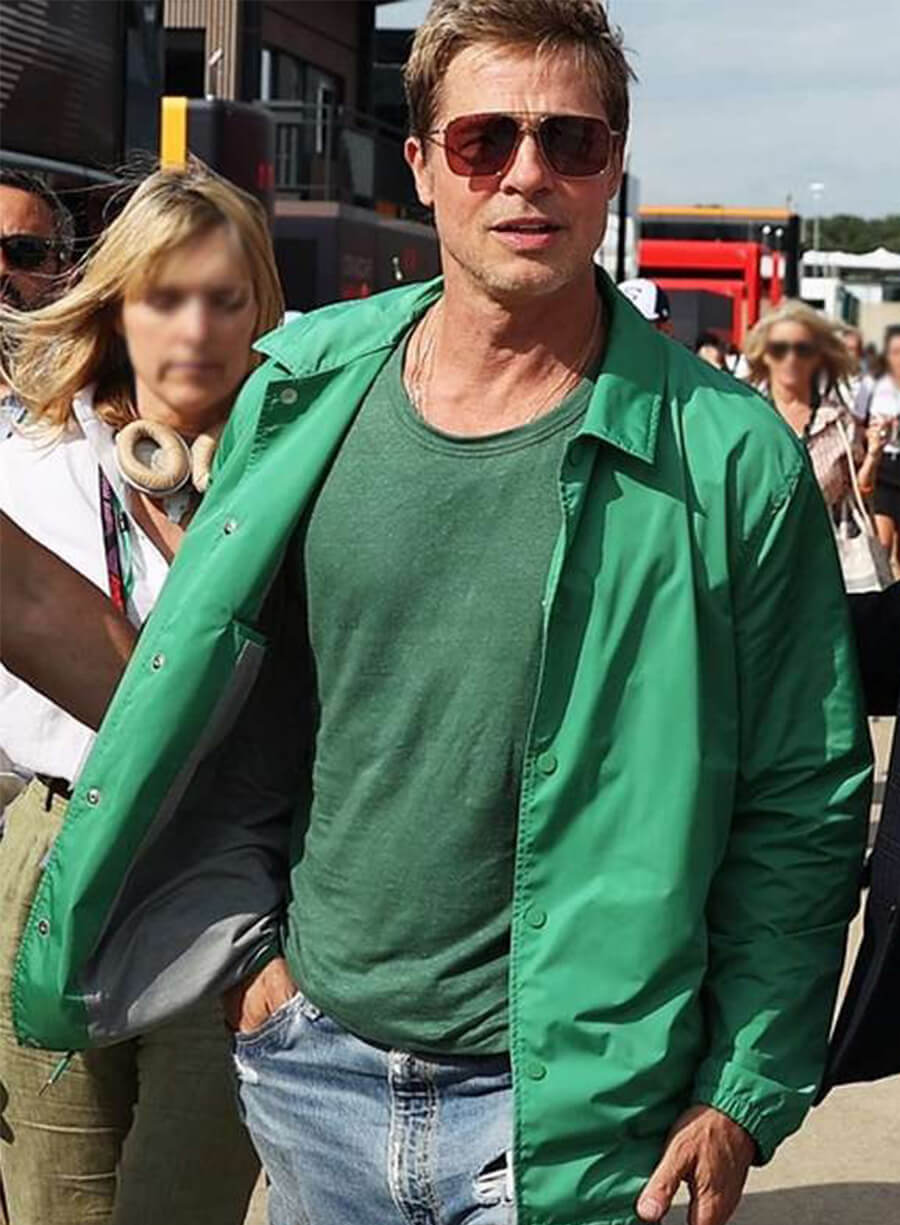 F1 Movie Brad Pitt Sonny Hayes Green Jacket