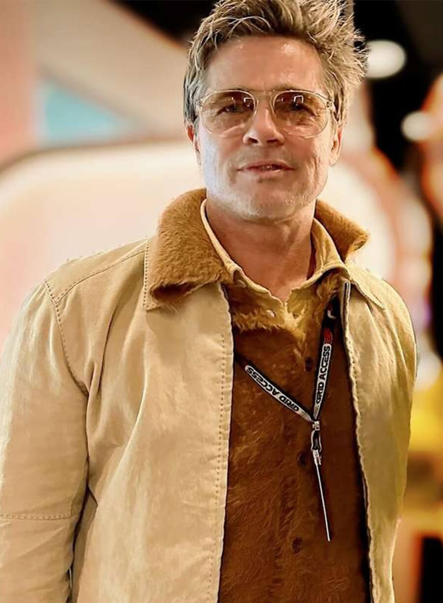 F1 Movie Premiere Brad Pitt Yellow Cotton Jacket