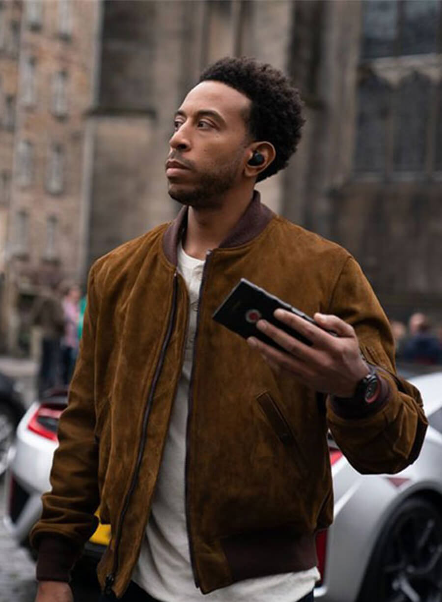  Fast and Furious 9 Ludacris Tej Parker Brown Suede Jacket 