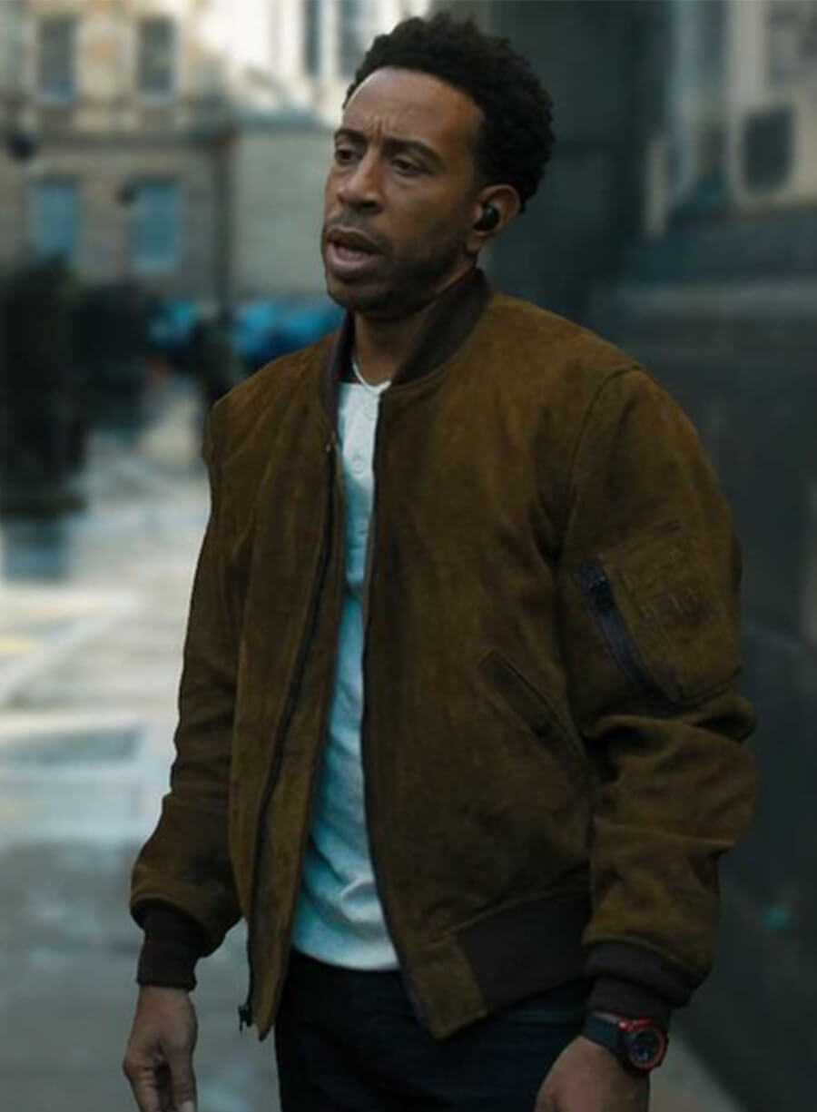 Fast and Furious 9 Ludacris Tej Parker Brown Suede Jacket 