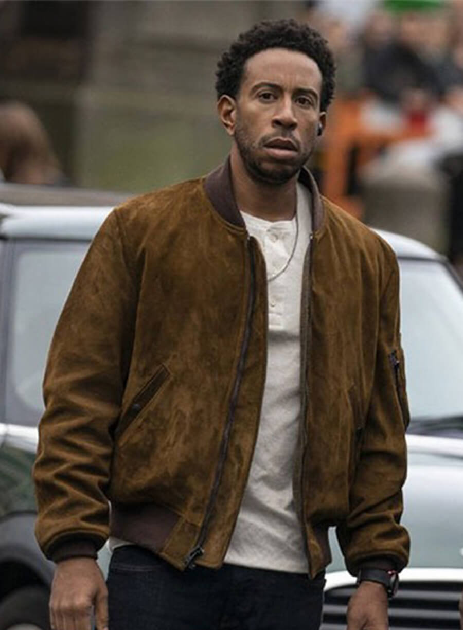  Fast and Furious 9 Ludacris Tej Parker Brown Suede Jacket 