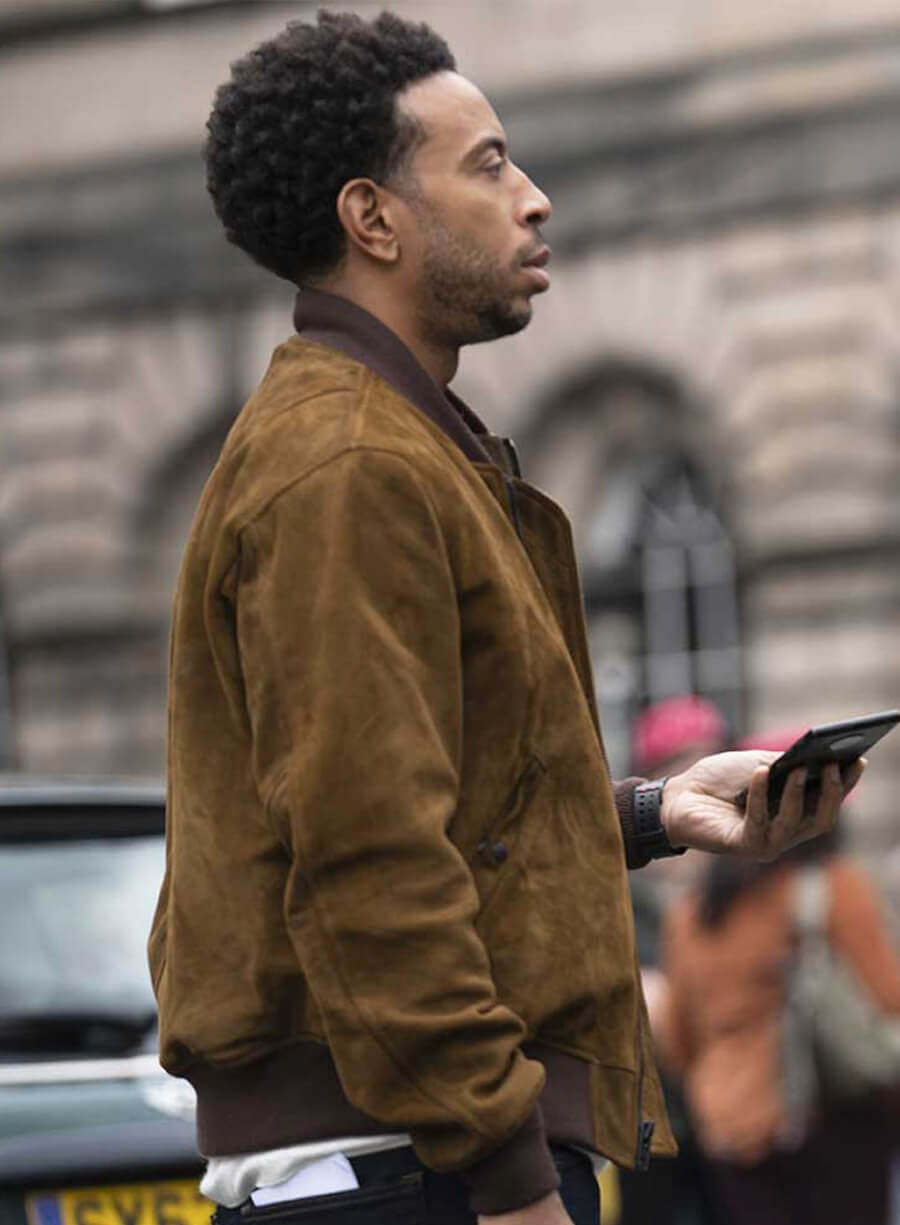  Fast and Furious 9 Ludacris Tej Parker Brown Suede Jacket 