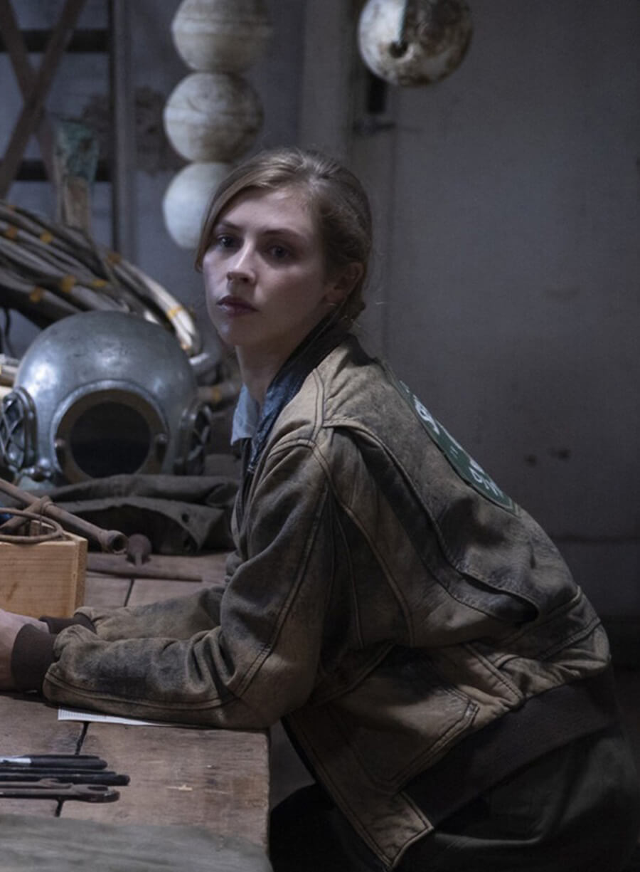 Fear Below 2025 Hermione Corfield Clara Bennett Leather Jacket