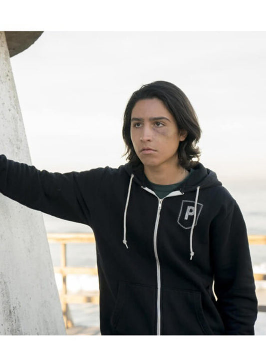 Fear the Walking Dead Chris Manawa Black Zipper Hoodie Jacket