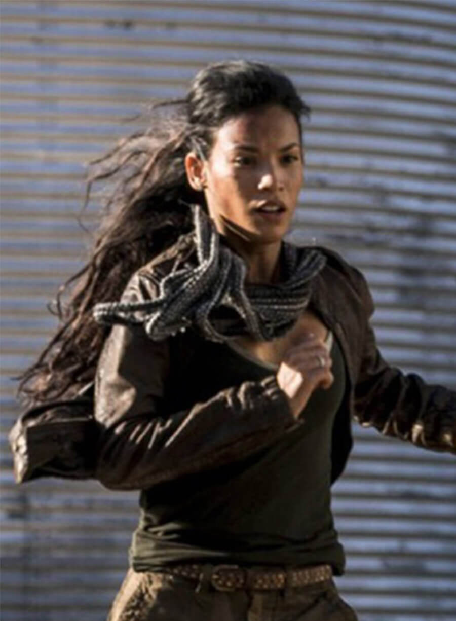 Fear the Walking Dead  Danay Garcia Luciana Galvez Brown Leather Jacket