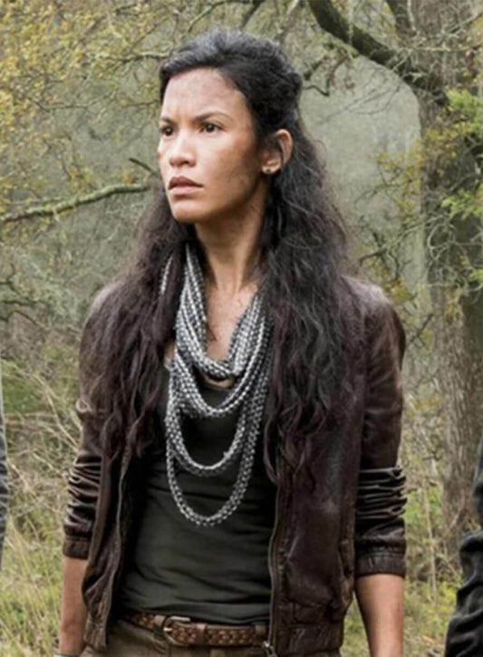 Fear the Walking Dead  Danay Garcia Luciana Galvez Brown Leather Jacket