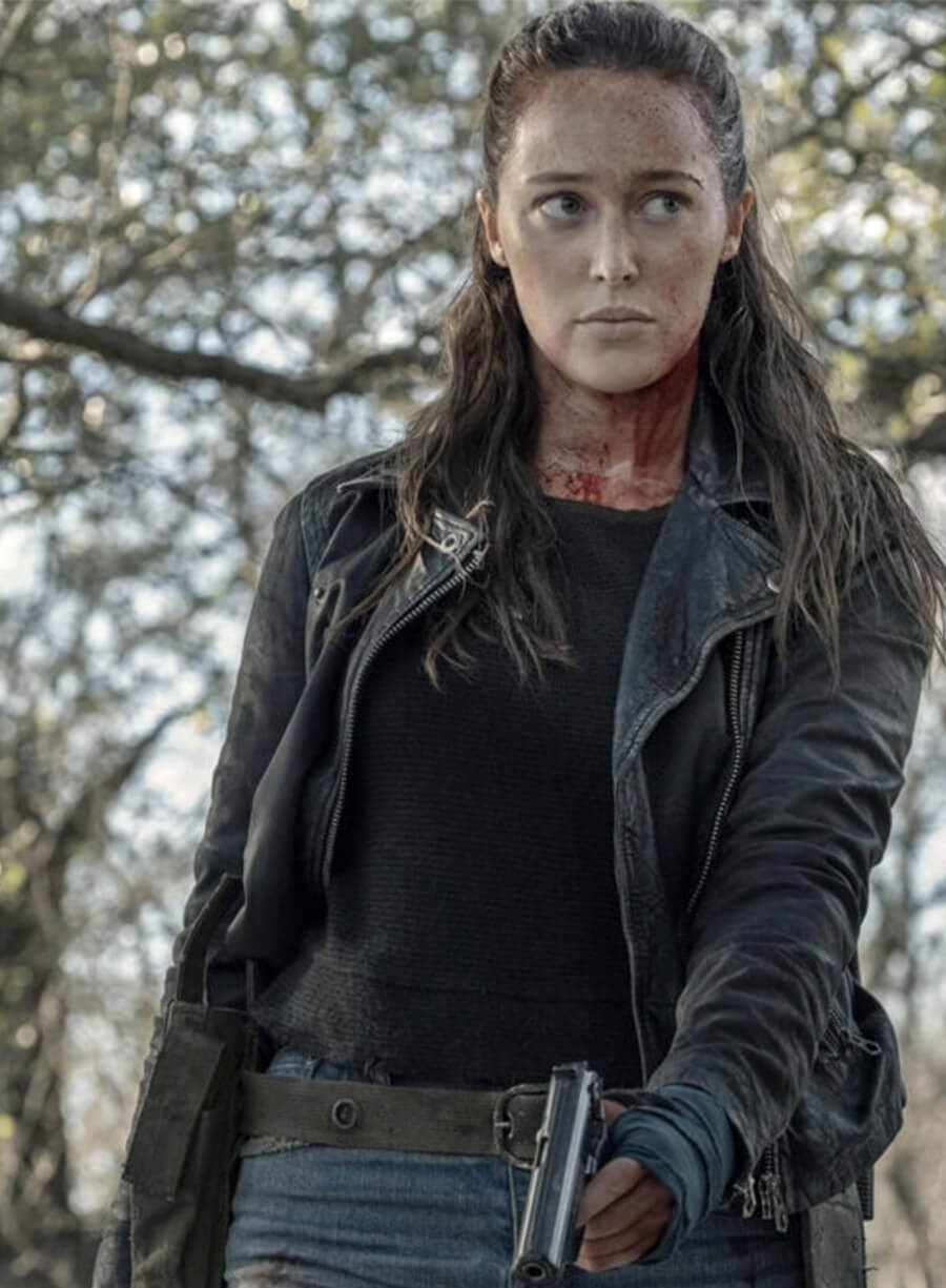 Fear the Walking Dead Season 5 Alicia Clark Black Leather Jacket