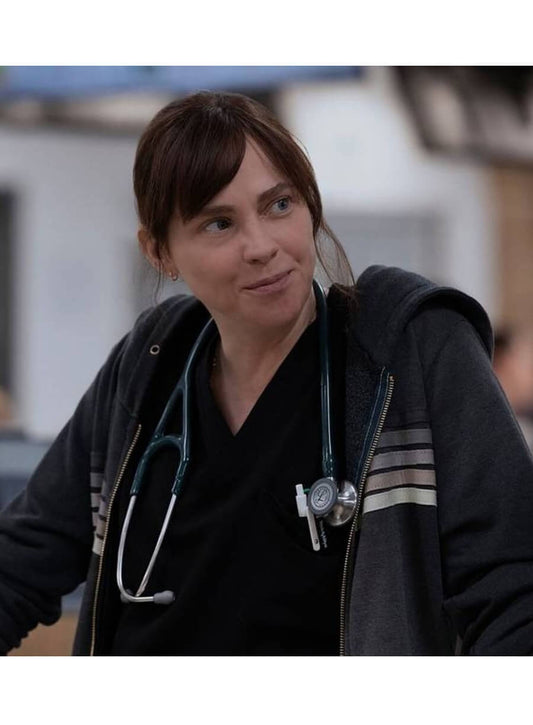 Fiona Dourif The Pit S02 Dr. Cassie McKay Zipper Hoodie Jacket 