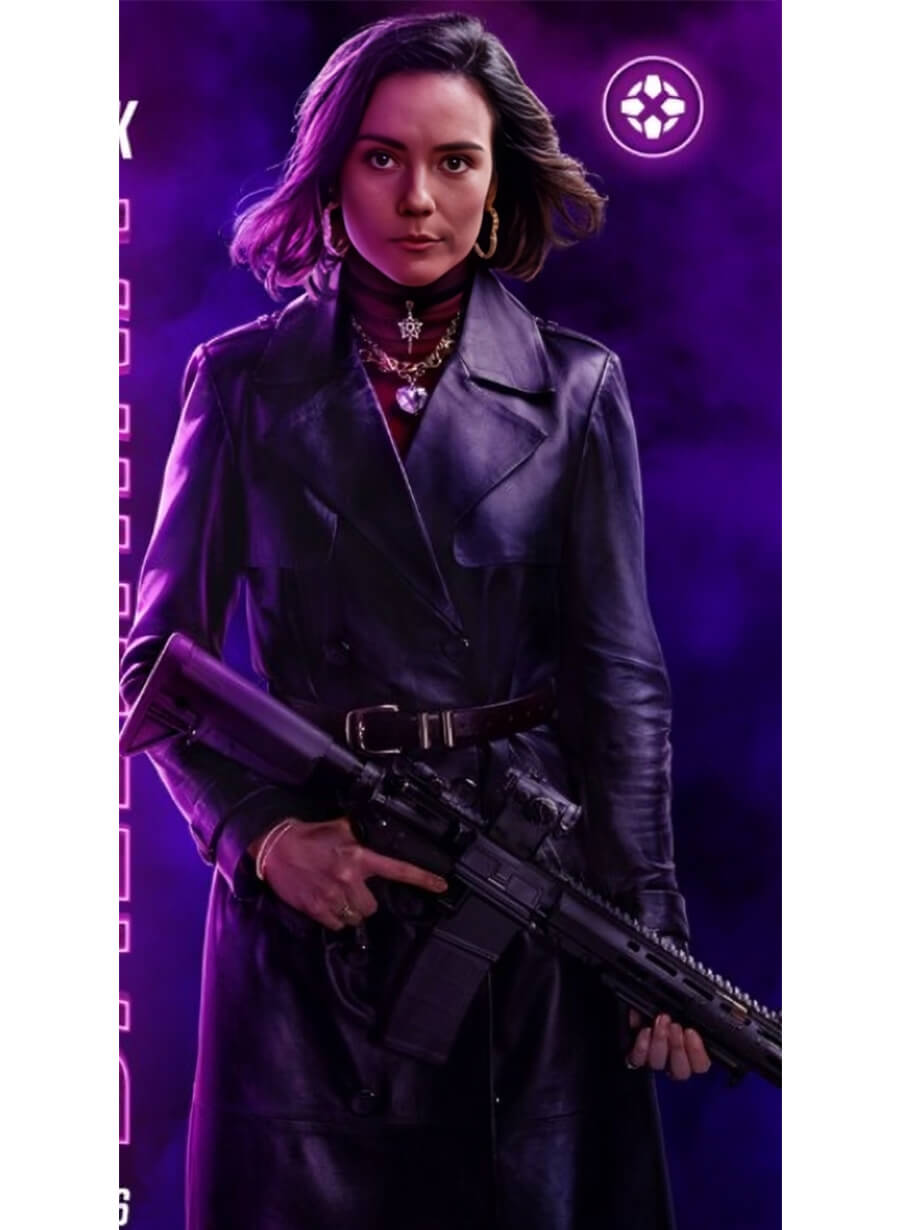 From the World of John Wick: Ballerina Catalina Sandino Moreno Leather Coat
