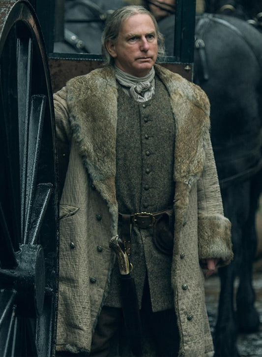 Gary Lewis Outlander S02 Colum Mackenzie Shearling Coat 