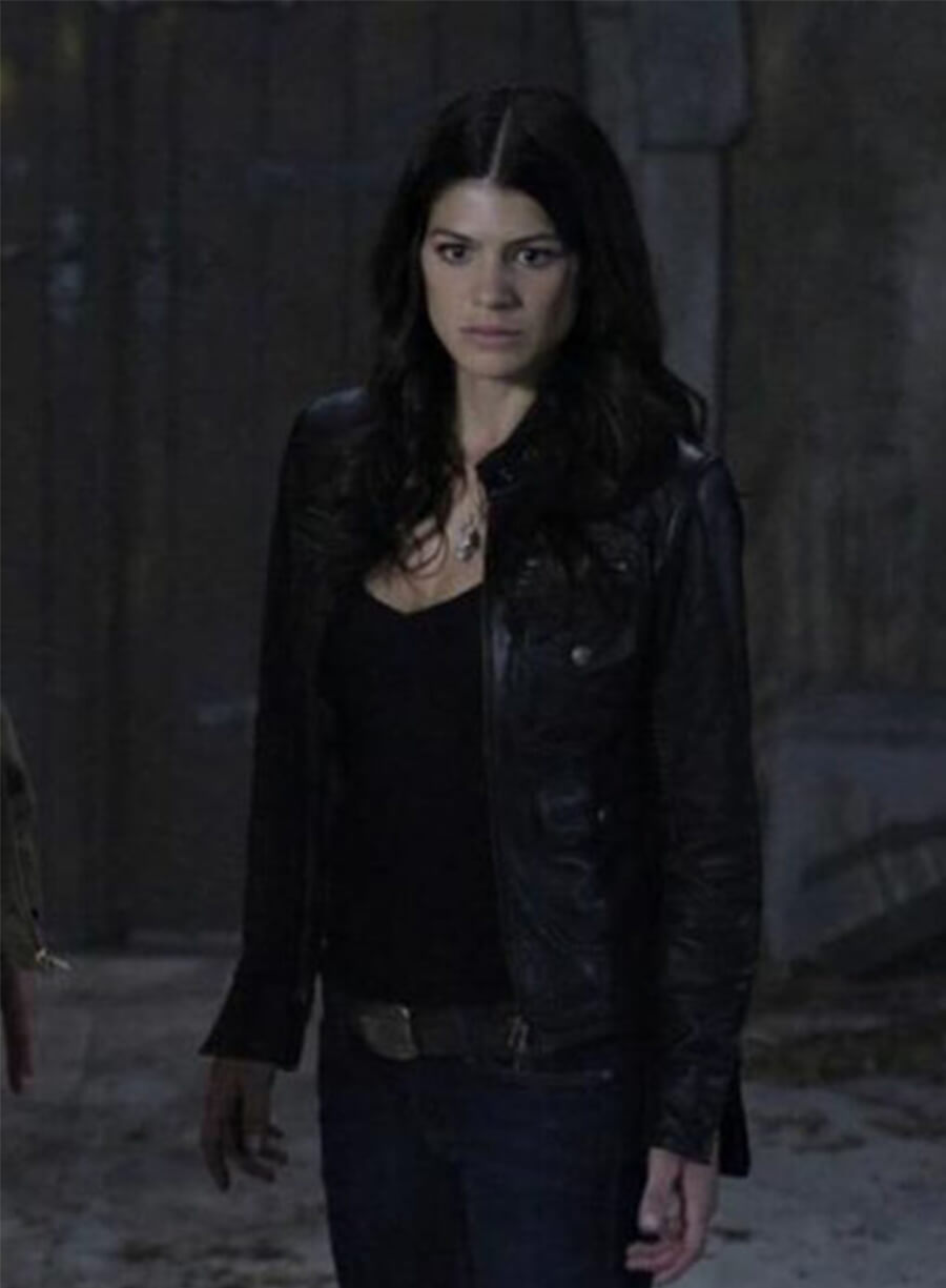 Genevieve Padalecki Supernatural Ruby Black Leather Jacket