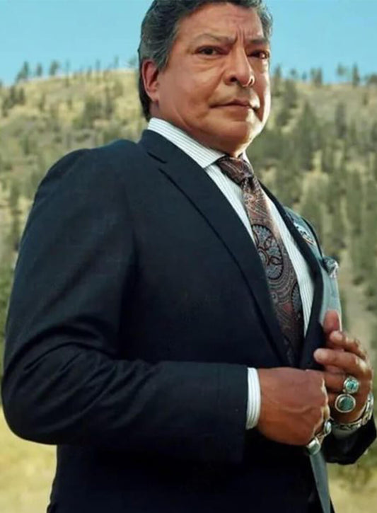  Gil Birmingham Yellowstone Season 5 Thomas Rainwater Black Blazer