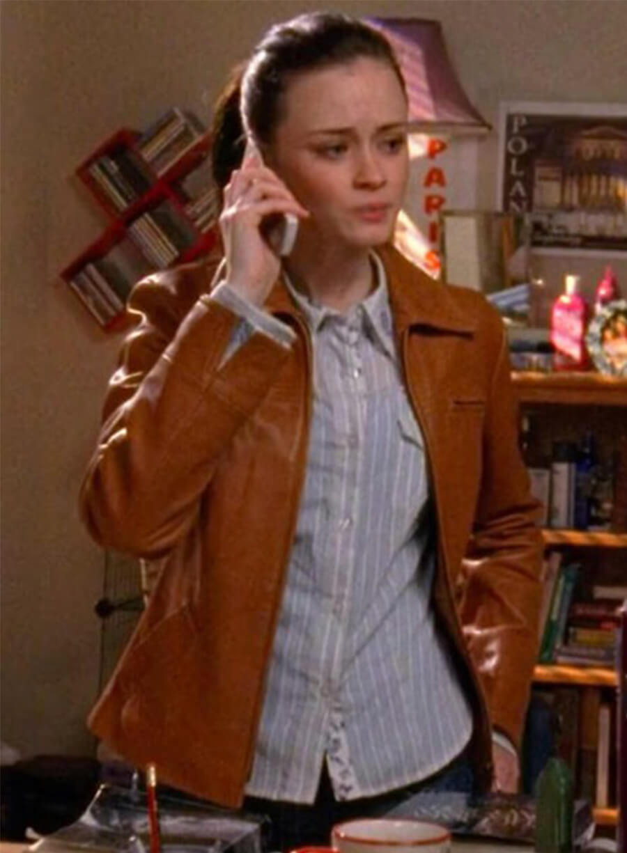 Gilmore Girls Alexis Bledel Rory Gilmore Brown Leather Jacket