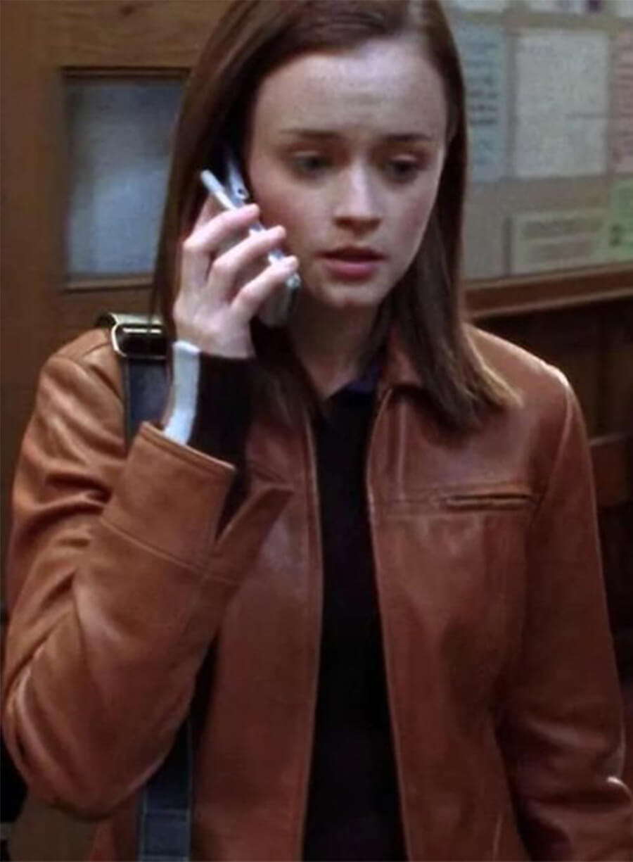 Gilmore Girls Alexis Bledel Rory Gilmore Brown Leather Jacket