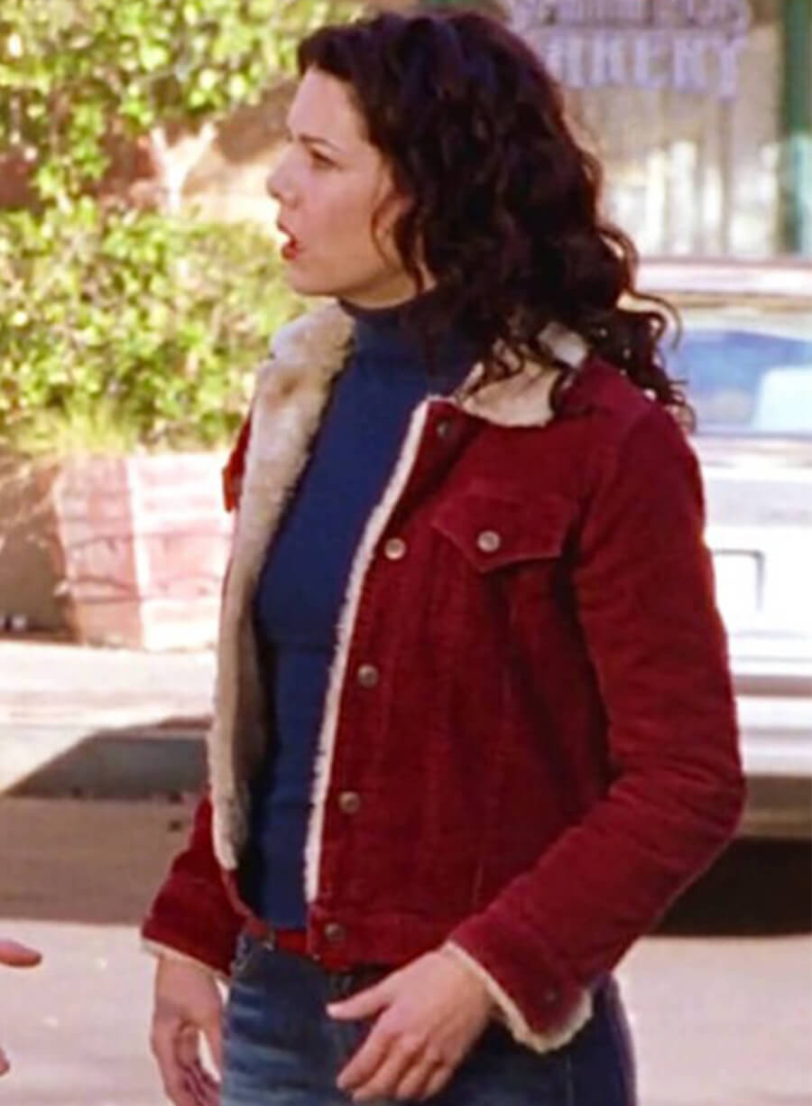 Gilmore Girls  Lorelai Gilmore Red Fur Jacket