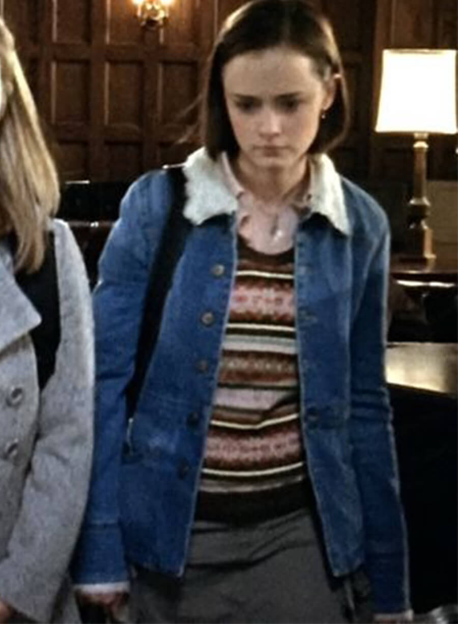 Gilmore Girls Rory Gilmore Blue Denim Fur Jacket 