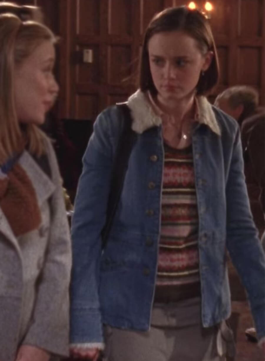 Gilmore Girls Rory Gilmore Blue Denim Fur Jacket 