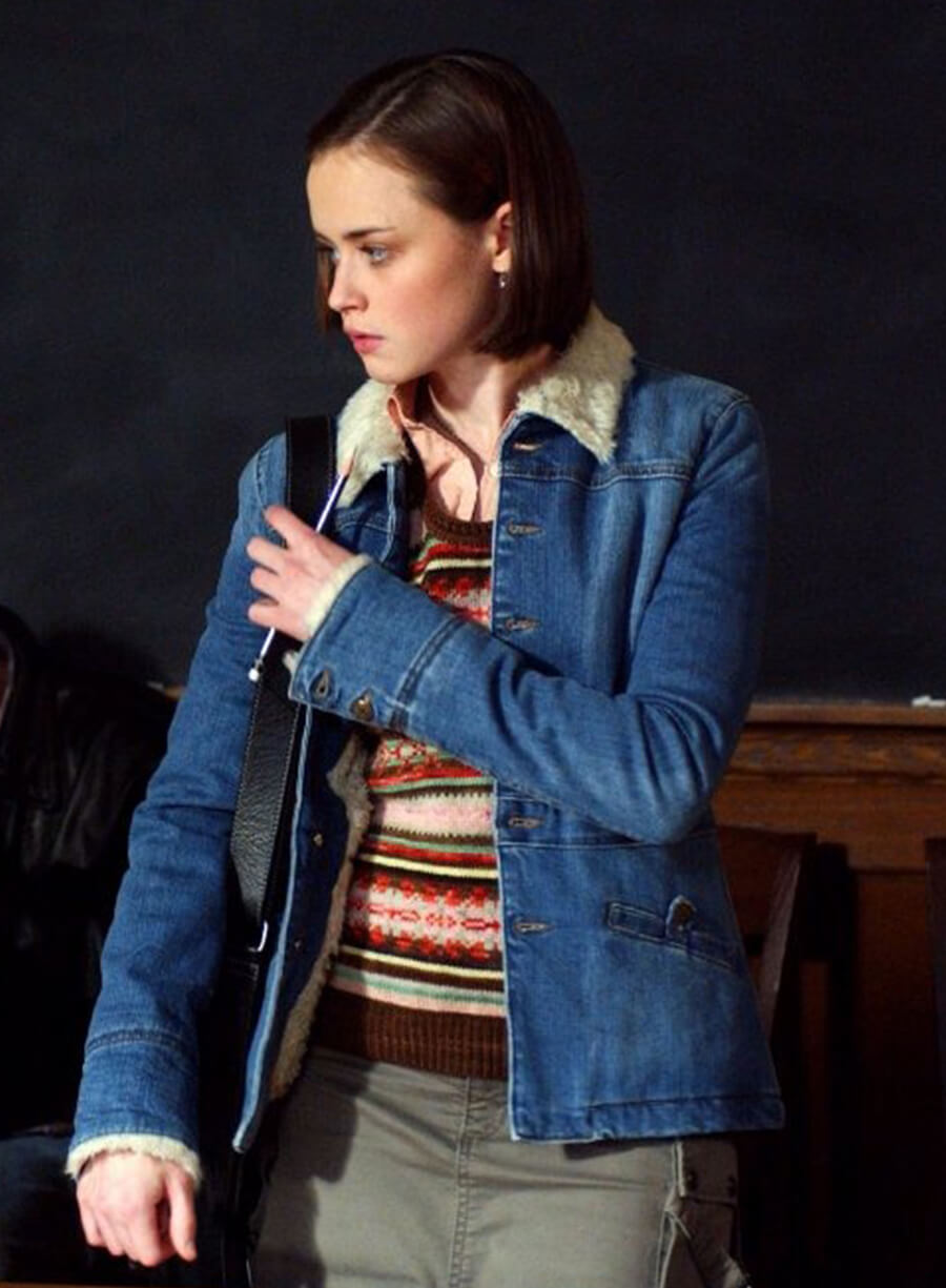 Gilmore Girls Rory Gilmore Blue Denim Fur Jacket 